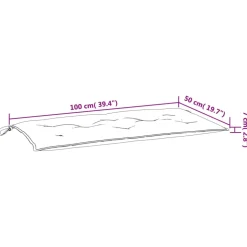 vidaXL Tuinbankkussens 2 st 100x50x7 cm oxford stof antracietkleurig