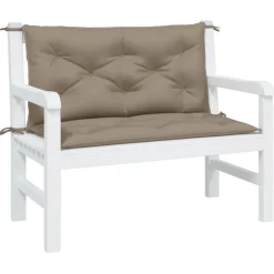vidaXL Tuinbankkussens 2 st 100x50x7 cm oxford stof taupe