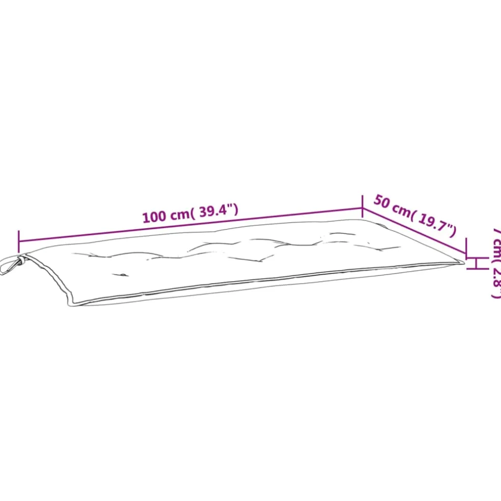 vidaXL Tuinbankkussens 2 st 100x50x7 cm oxford stof koningsblauw