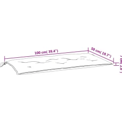 vidaXL Tuinbankkussens 2 st 100x50x7 cm oxford stof rood