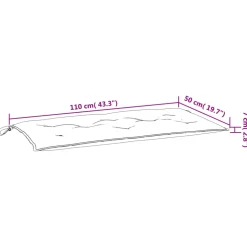 vidaXL Tuinbankkussen 110x50x7 cm oxford stof antracietkleurig