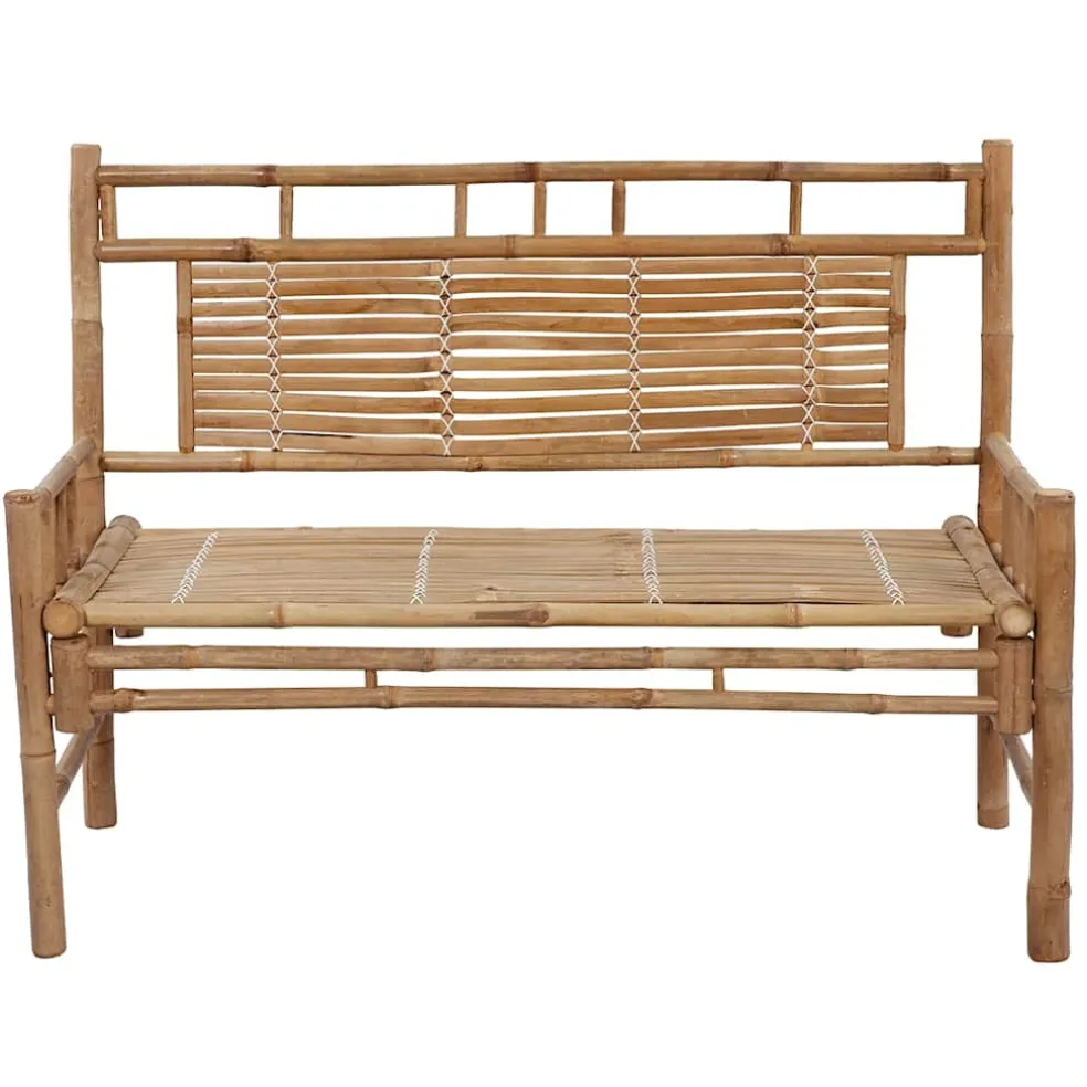 vidaXL Tuinbank met kussen 120 cm bamboe