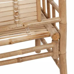 vidaXL Tuinbank met kussen 120 cm bamboe