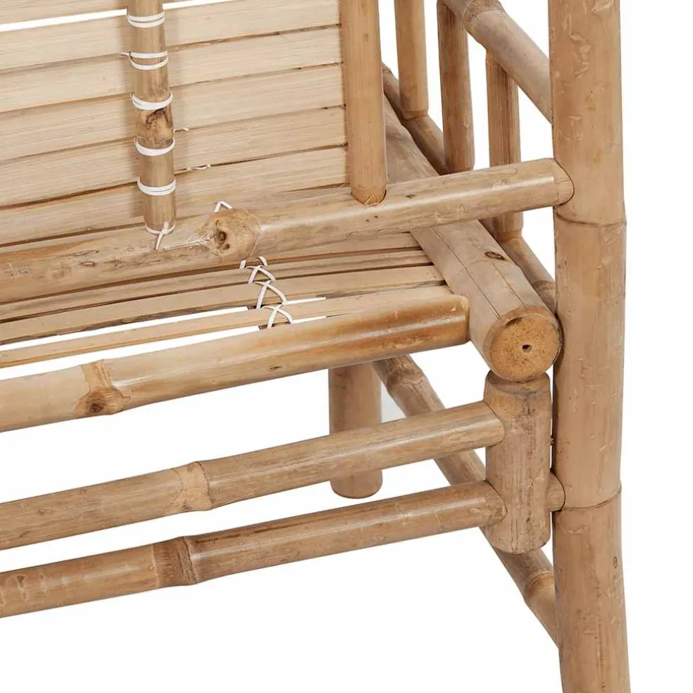 vidaXL Tuinbank met kussen 120 cm bamboe