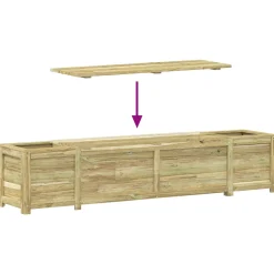 vidaXL Tuinbank met opbergruimte en plantenbak 193,5 x 40 x 41 cm