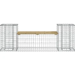 vidaXL Tuinbank schanskorfontwerp 183x41x60,5 cm geïmpregneerd hout