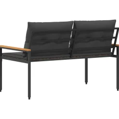 vidaXL Tuinbank 2 -Seater 116 x 67,5 x 72 cm poly rattan Donkergrijs