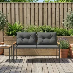 vidaXL Tuinbank 2 -Seater 116 x 67,5 x 72 cm poly rattan Donkergrijs