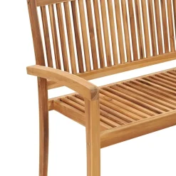 vidaXL Tuinbank 2-zits stapelbaar 120 cm massief teakhout