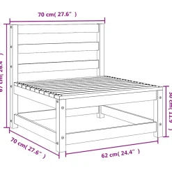 vidaXL Tuinbank zonder armleuningen 2 st 70x70x67 cm douglashout