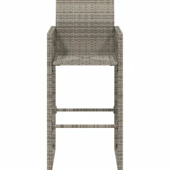 vidaXL Tuinbarkrukken 2 st poly rattan grijs