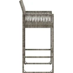 vidaXL Tuinbarkrukken 2 st poly rattan grijs