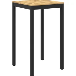 vidaXL Tuinbar Tafel NAARDEN Wit en zwart 60 x 60,5 x 105 cm