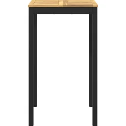vidaXL Tuinbar Tafel NAARDEN Wit en zwart 60 x 60,5 x 105 cm