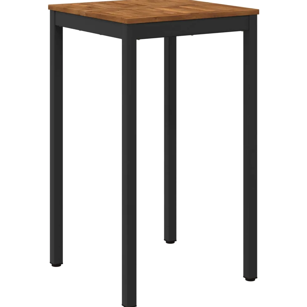 vidaXL Tuinbar Tafel Naturel en Zwart 60 x 60,5 x 105 cm