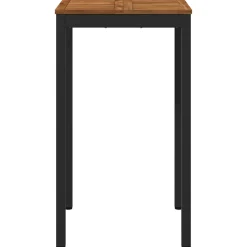 vidaXL Tuinbar Tafel Naturel en Zwart 60 x 60,5 x 105 cm