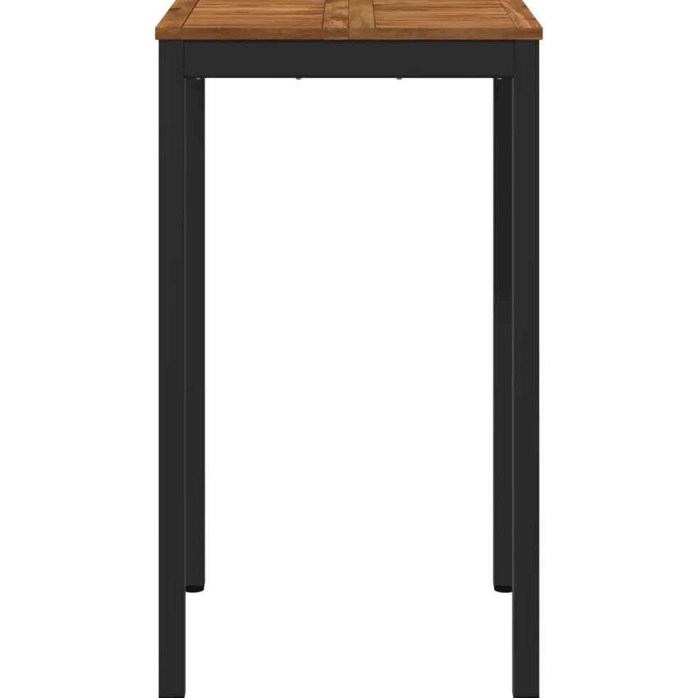 vidaXL Tuinbar Tafel Naturel en Zwart 60 x 60,5 x 105 cm