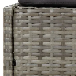 vidaXL Tuinbed 110x200 cm poly rattan grijs