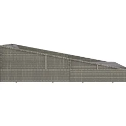 vidaXL Tuinbed 110x200 cm poly rattan grijs