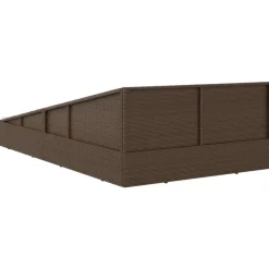 vidaXL Tuinbed 110x200 cm poly rattan bruin