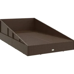 vidaXL Tuinbed 110x200 cm poly rattan bruin