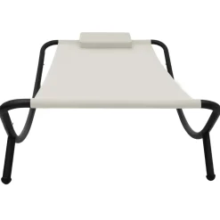 vidaXL Tuinbed 200x90 cm staal crème