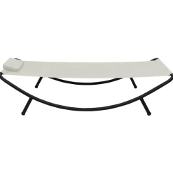 vidaXL Tuinbed 200x90 cm staal crème