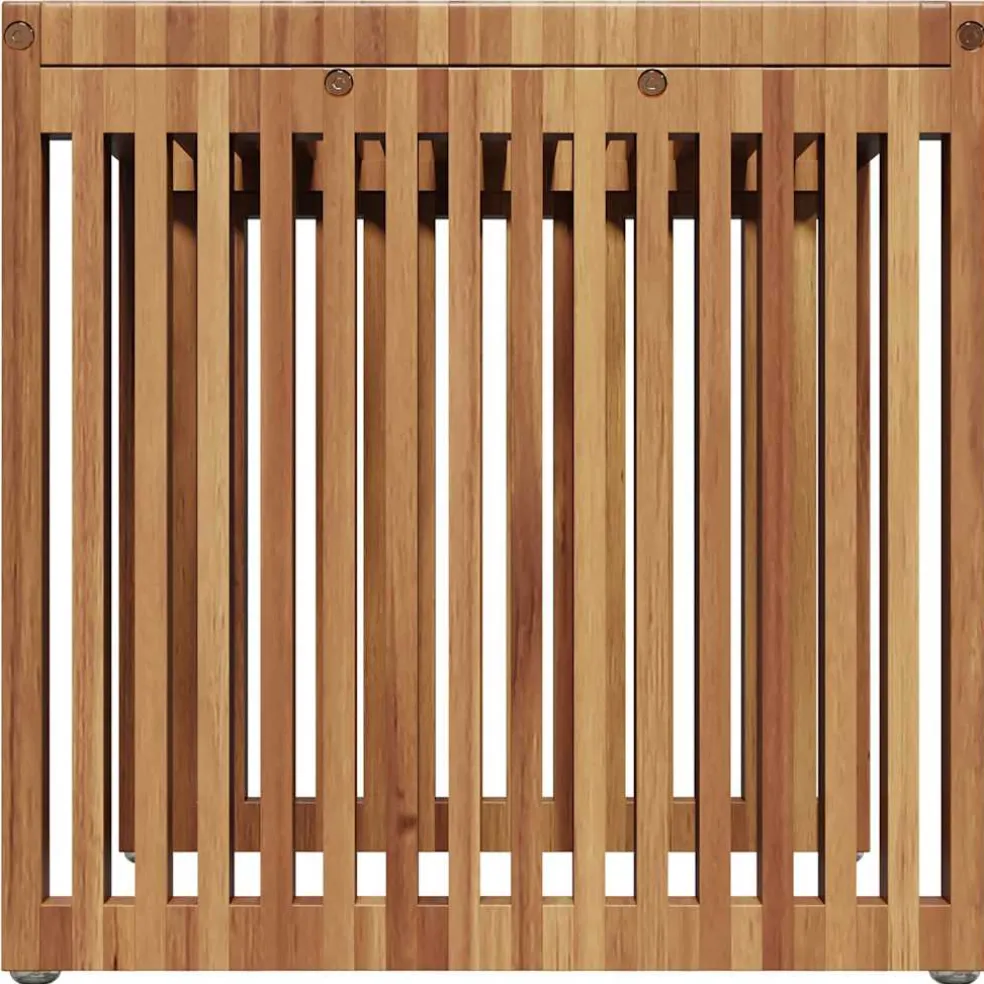 vidaXL Tuin Bijzettafel Bruin 45 x 45,5 x 45,5 cm Massief Teakhout