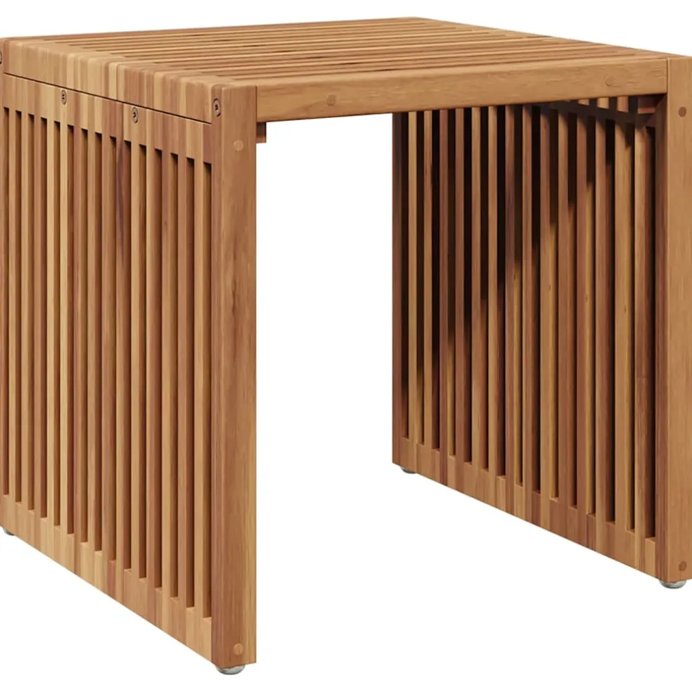 vidaXL Tuin Bijzettafel Bruin 45 x 45,5 x 45,5 cm Massief Teakhout