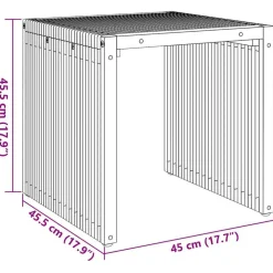 vidaXL Tuin Bijzettafel Bruin 45 x 45,5 x 45,5 cm Massief Teakhout