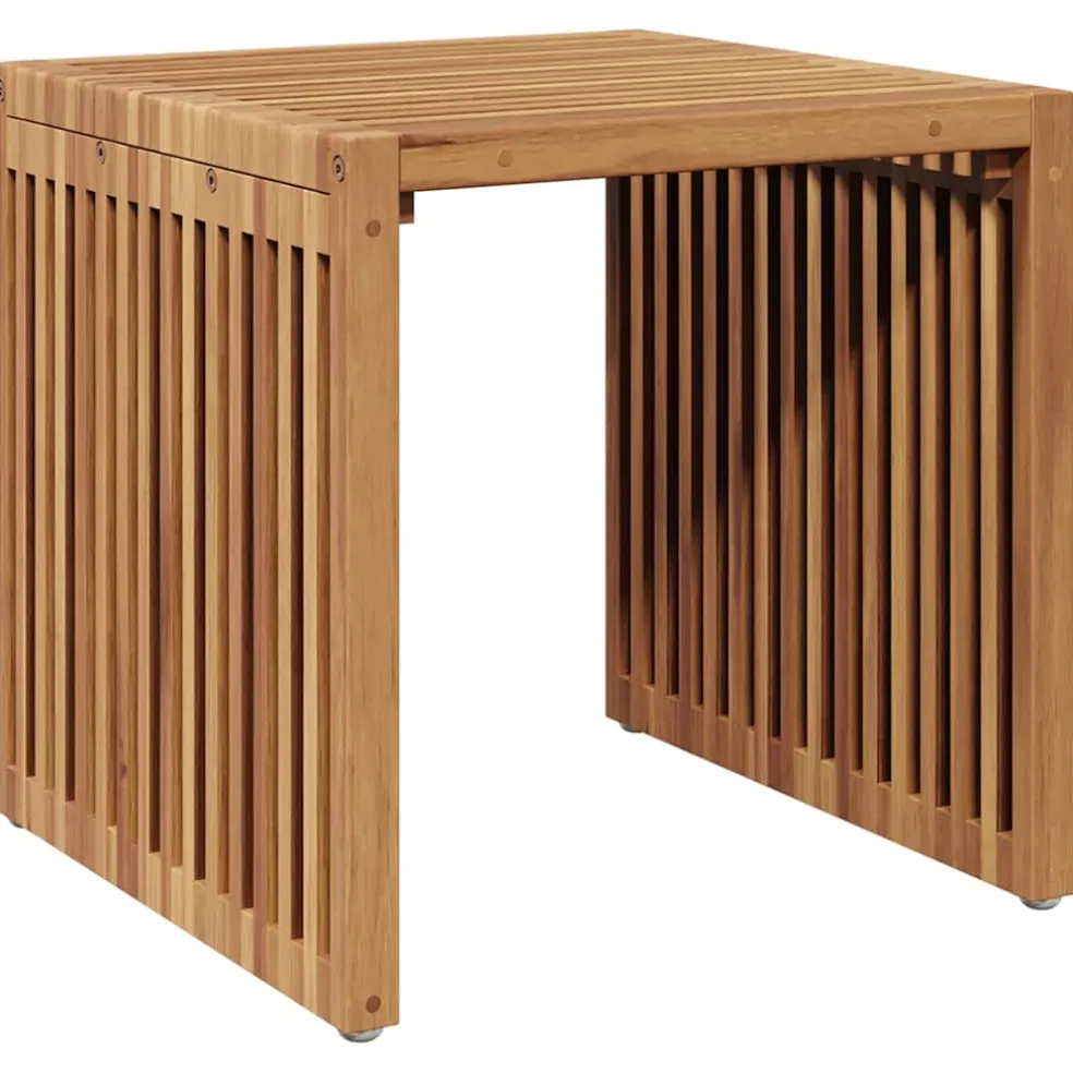 vidaXL Tuin Bijzettafel Bruin 45 x 45,5 x 45,5 cm Massief Teakhout