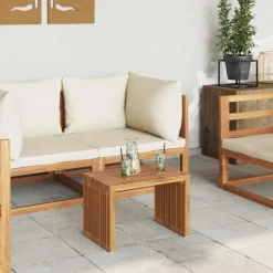 vidaXL Tuin Bijzettafel Bruin 50 x 32,5 x 35 cm Massief Teakhout