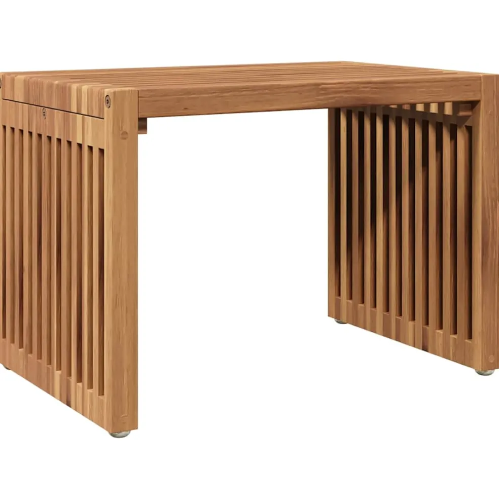 vidaXL Tuin Bijzettafel Bruin 50 x 32,5 x 35 cm Massief Teakhout
