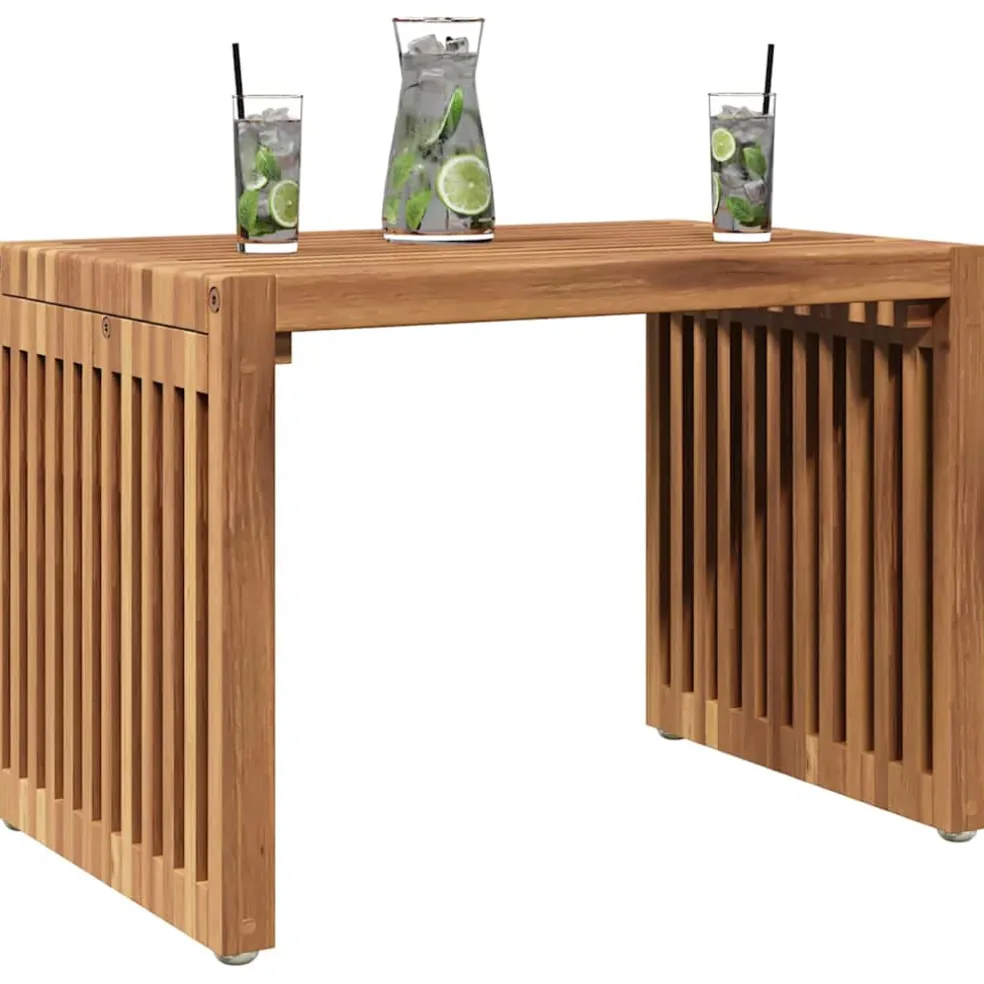 vidaXL Tuin Bijzettafel Bruin 50 x 32,5 x 35 cm Massief Teakhout