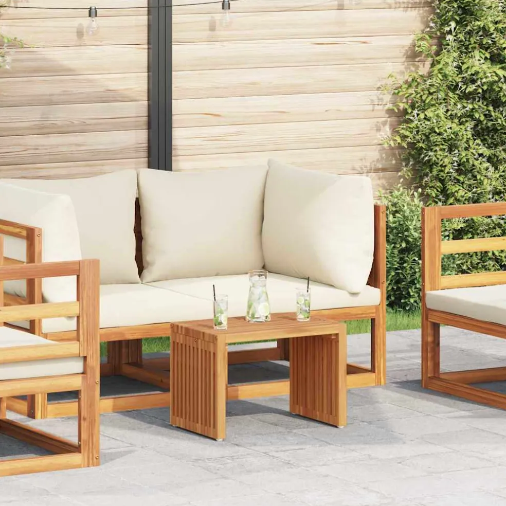 vidaXL Tuin Bijzettafel Bruin 50 x 32,5 x 35 cm Massief Teakhout