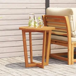 vidaXL Tuinbijzettafel rond Ø70x75 cm massief acaciahout