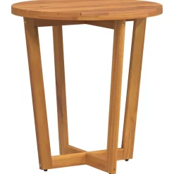 vidaXL Tuinbijzettafel rond Ø70x75 cm massief acaciahout