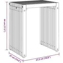 vidaXL Tuin Bijzettafel 3 st Bruin 33 x 44,5 x 51 cm Massief Teakhout