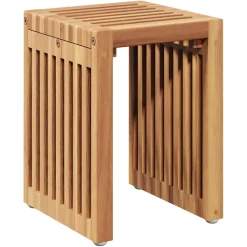 vidaXL Tuin Bijzettafel 3 st Bruin 33 x 44,5 x 51 cm Massief Teakhout