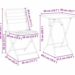 vidaXL Tuin Bistro Set 3 st Wit Staal