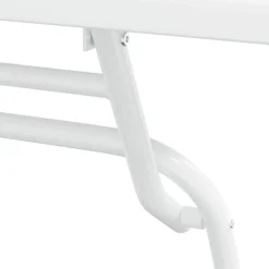 vidaXL Tuin Bistro Set 3 st Wit Staal