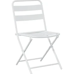 vidaXL Tuin Bistro Set 3 st Wit Staal