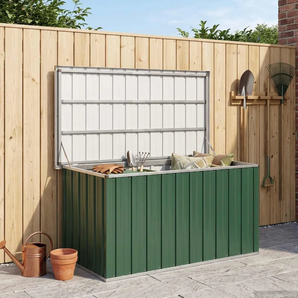 vidaXL Tuinbox Groen 129x67x65 cm