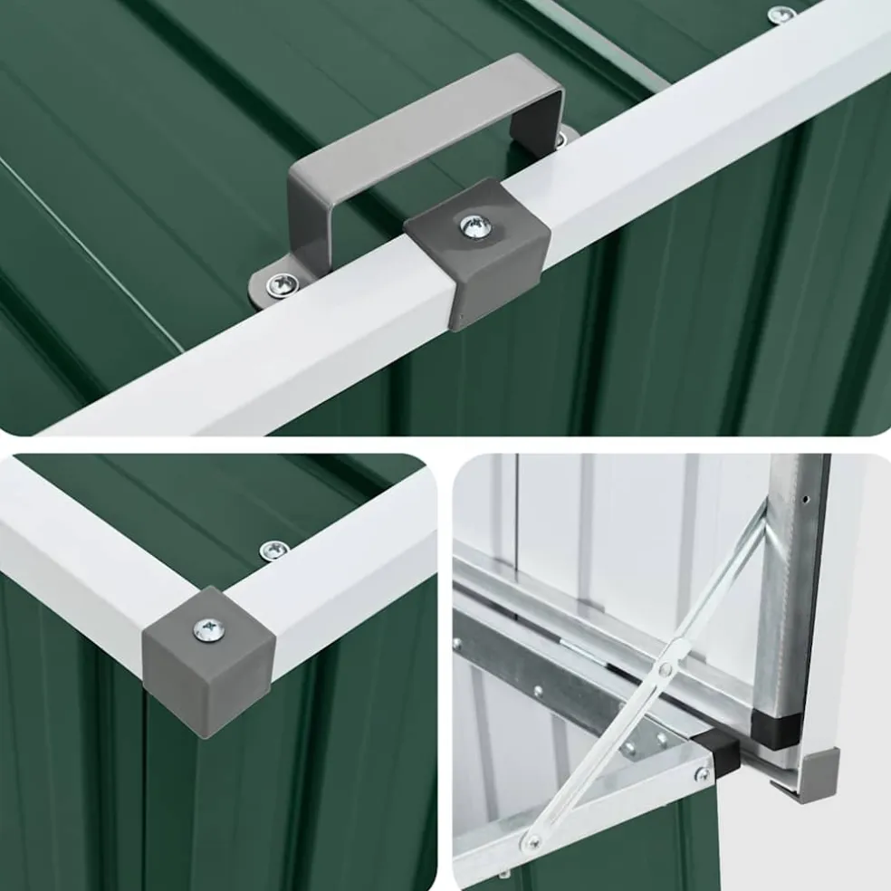 vidaXL Tuinbox Groen 129x67x65 cm