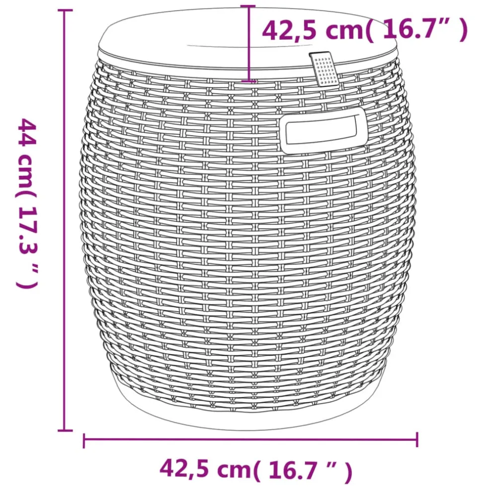 vidaXL Tuinbox 4-in-1 polypropeen zwart