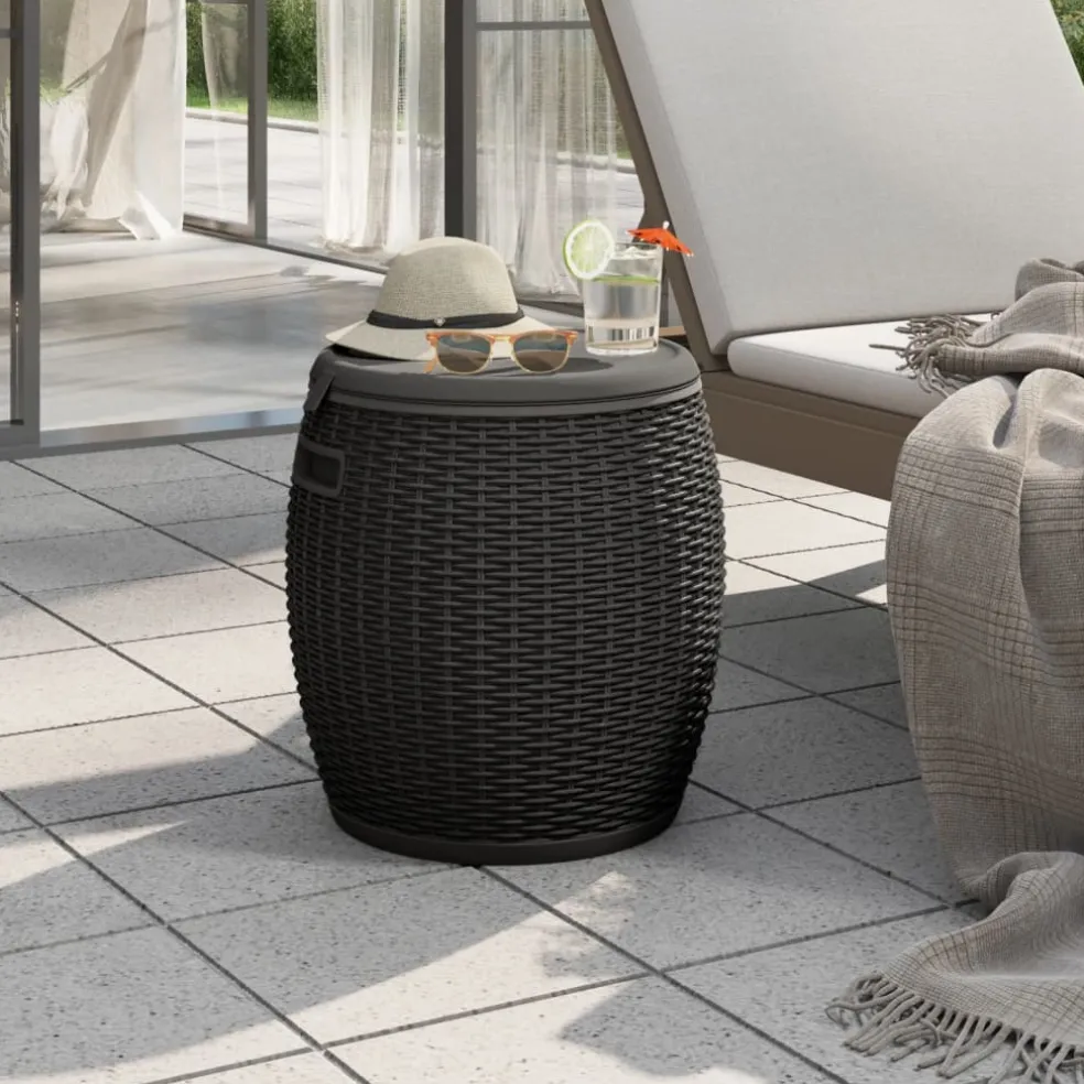 vidaXL Tuinbox 4-in-1 polypropeen zwart
