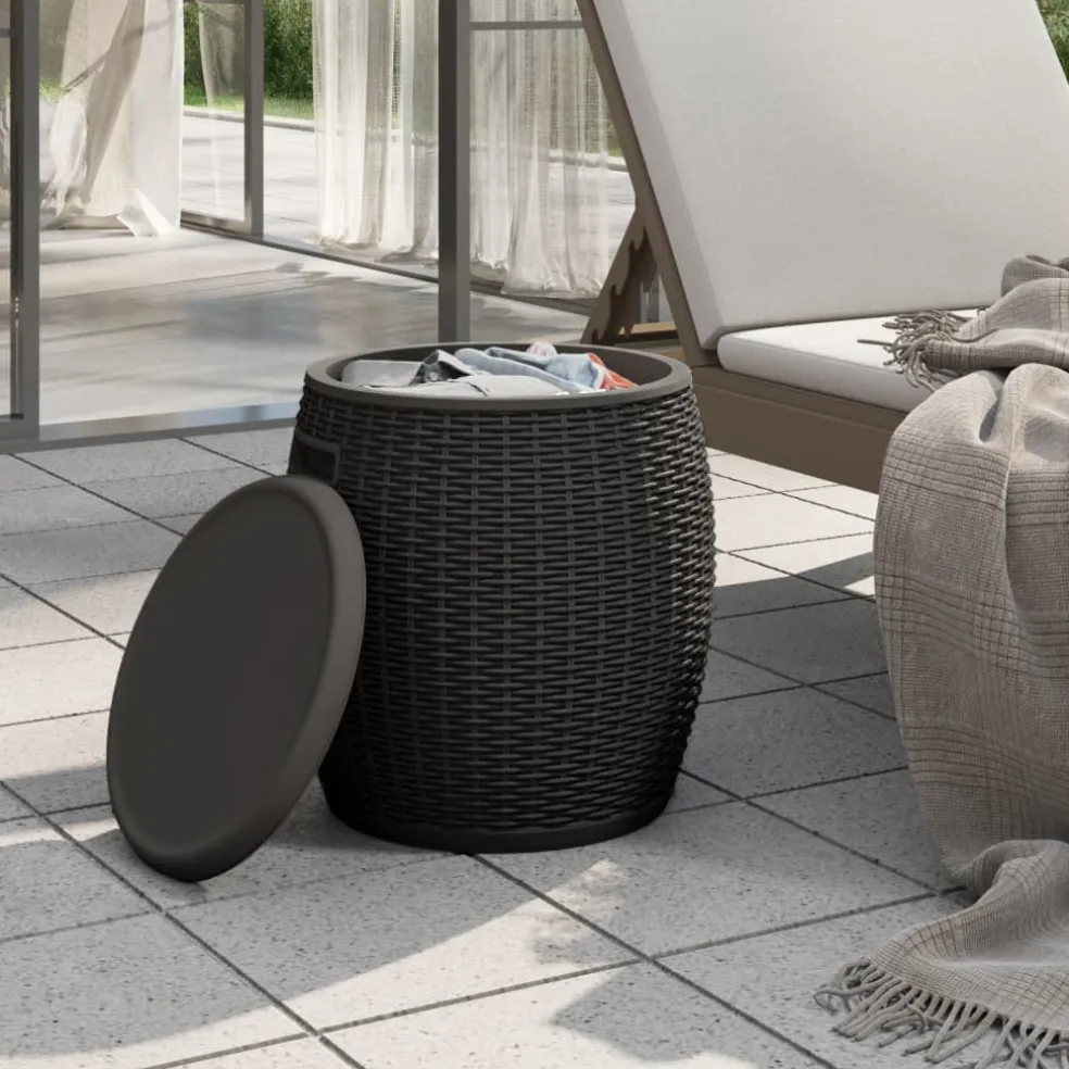 vidaXL Tuinbox 4-in-1 polypropeen zwart
