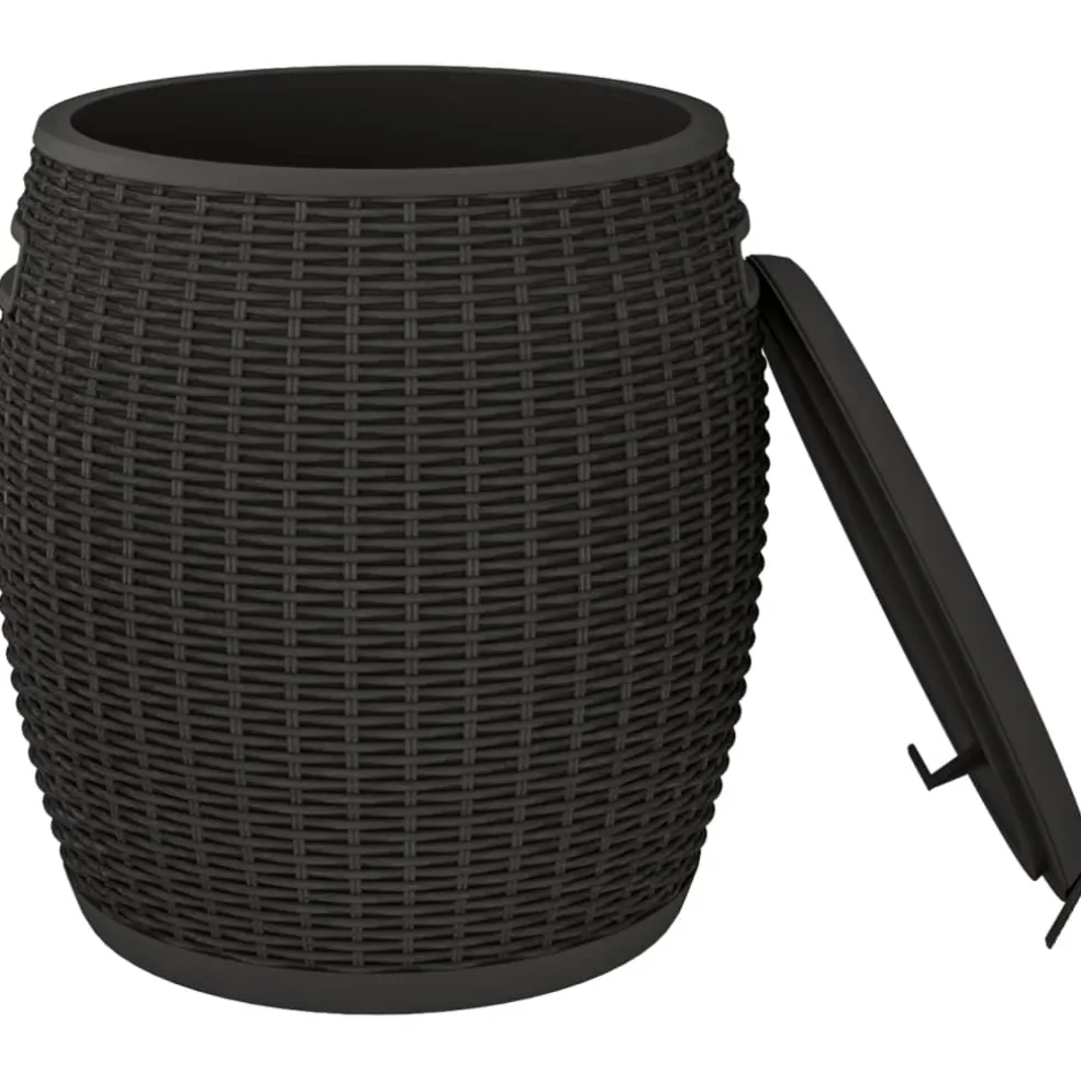 vidaXL Tuinbox 4-in-1 polypropeen zwart