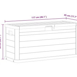 vidaXL Tuinbox 280 L lichtgrijs