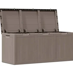vidaXL Tuinbox 270 L PP houtlook bruin